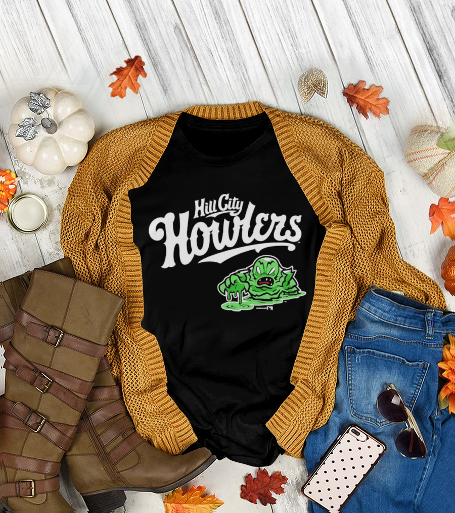 Hill City Howlers Swamp Monster Green Creature T-Shirt