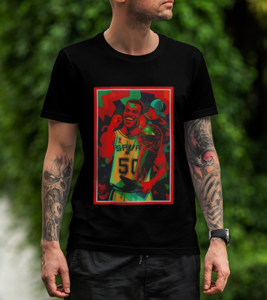 David Robinson San Antonio Spurs NBA Champion Number 50 Spurs Jersey T-Shirt