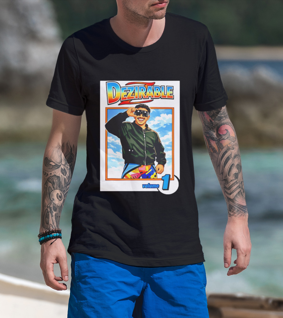 Dezirable Volume 1 Manga Cover Retro Style Sunglasses Colorful T-Shirt