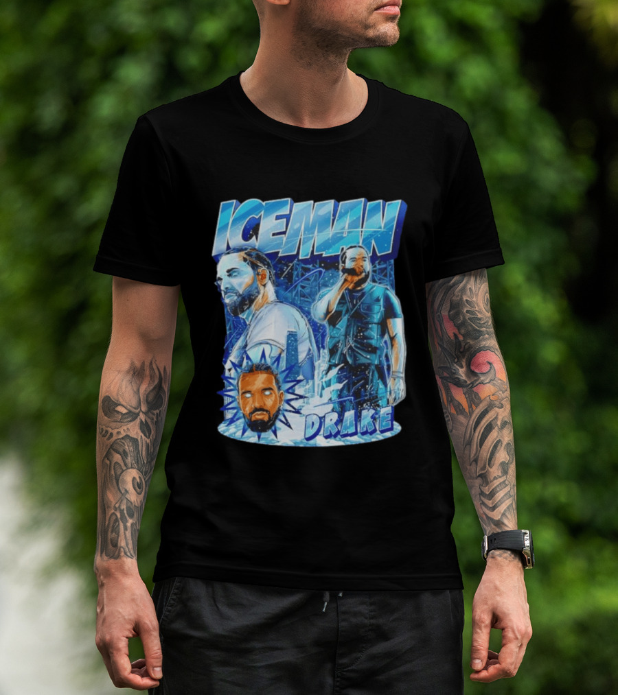 Drake Iceman Glowing Eyes Frozen City T-Shirt