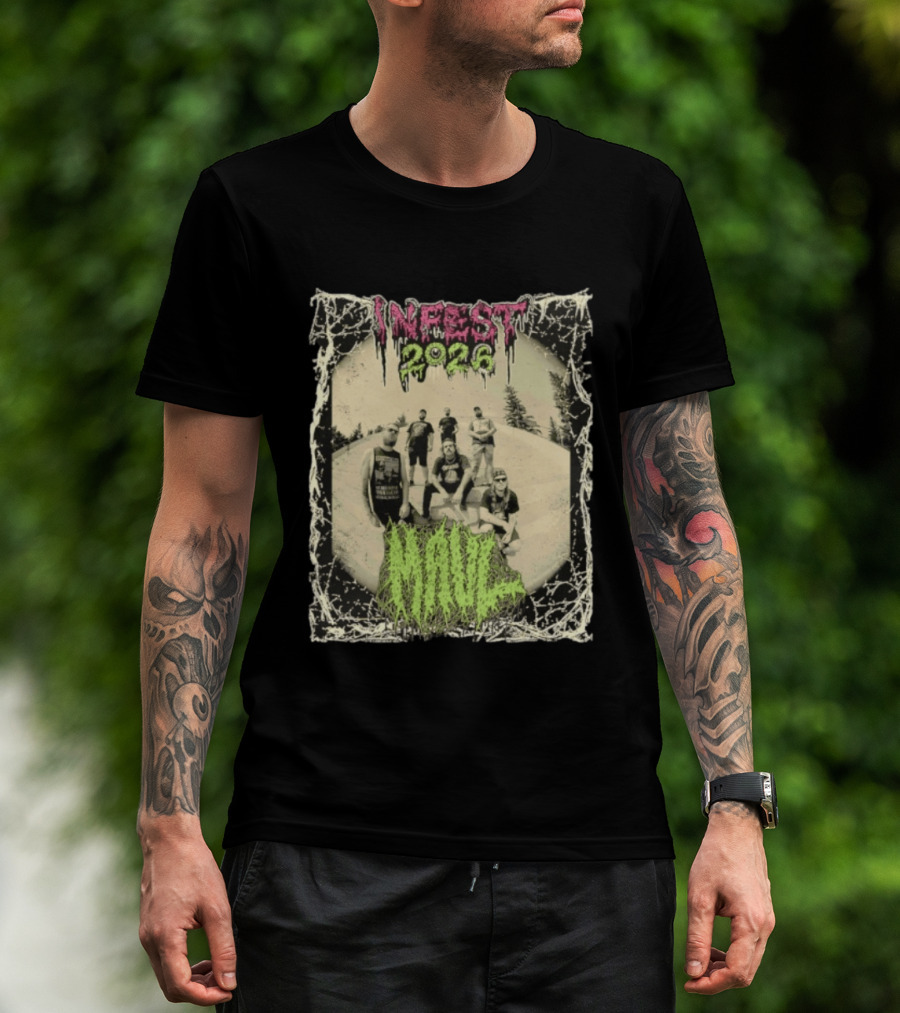 Infest 2026 Maul Old School Death Metal Band Vintage Aesthetic T-Shirt