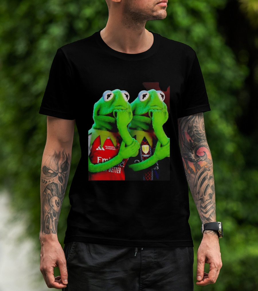 Kermit The Frog Thinking Arsenal Paris Saint Germain Final Budapest Emirates Groupama 2023 T-Shirt