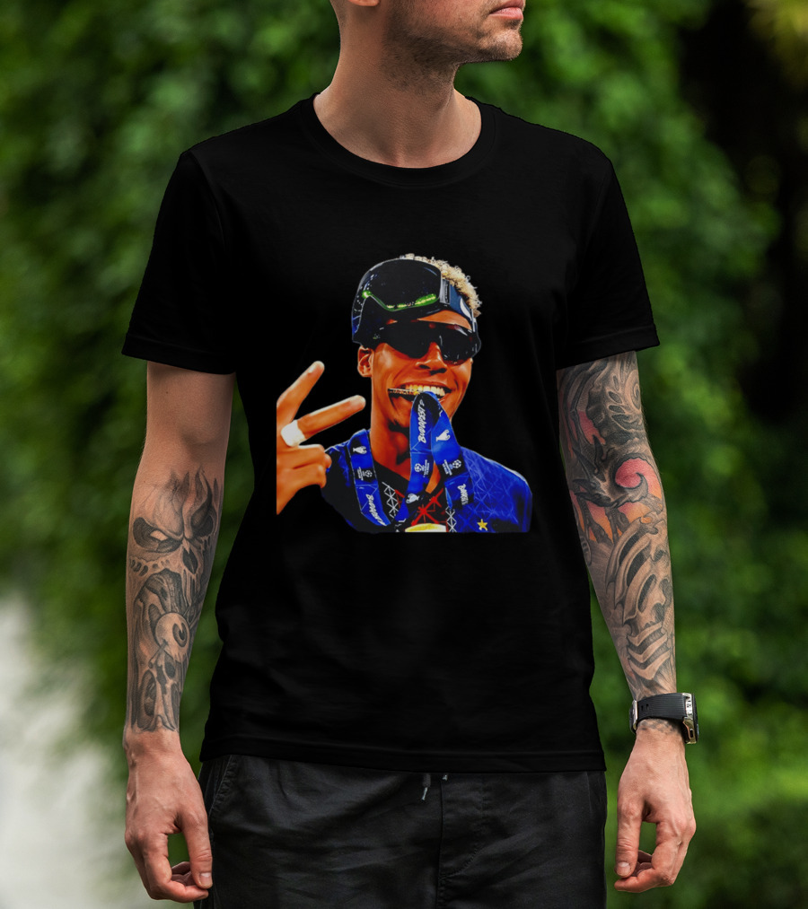 Paris Saint Germain Desire Doue Biting Medal Victory Celebration T-Shirt
