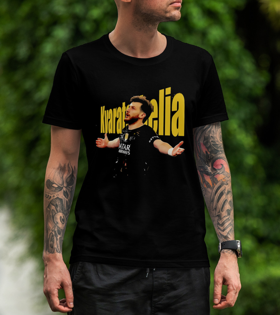 Paris Saint Germain Qatar Airways Kvaratskhelia T-Shirt