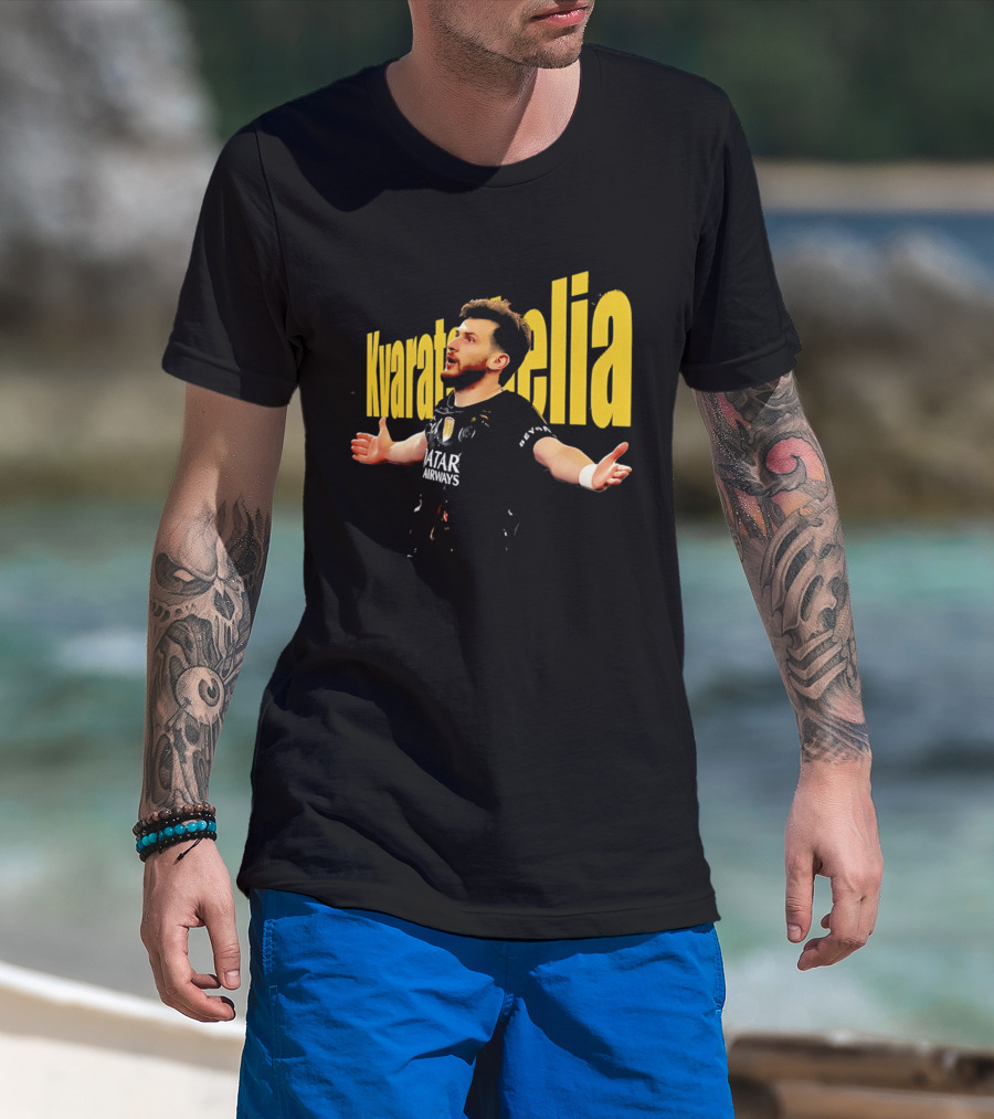 Paris Saint Germain Qatar Airways Kvaratskhelia T-Shirt