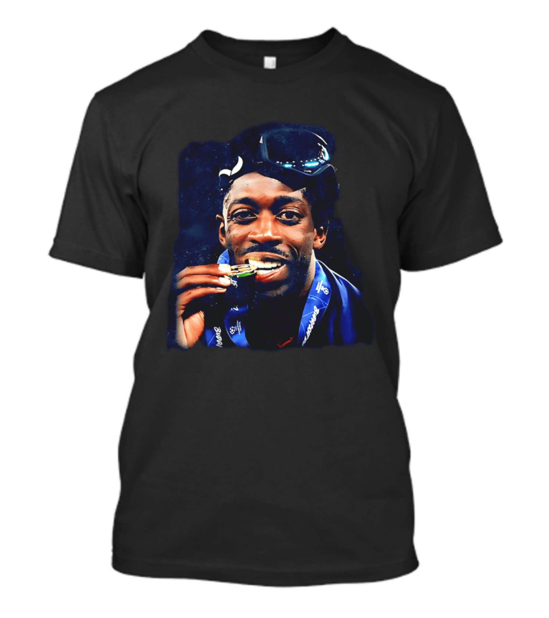 Paris Saint Germain Ousmane Dembele Biting Medal Celebration T-Shirt