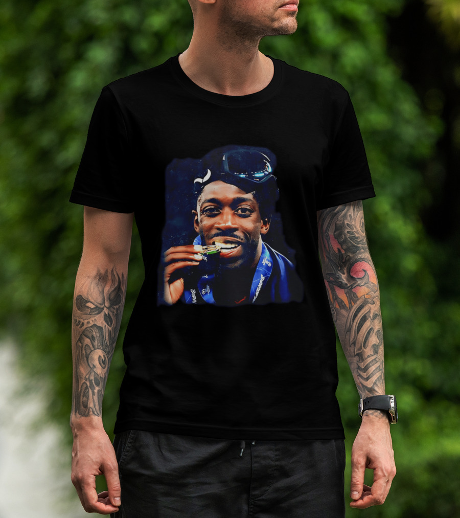 Paris Saint Germain Ousmane Dembele Biting Medal Celebration T-Shirt