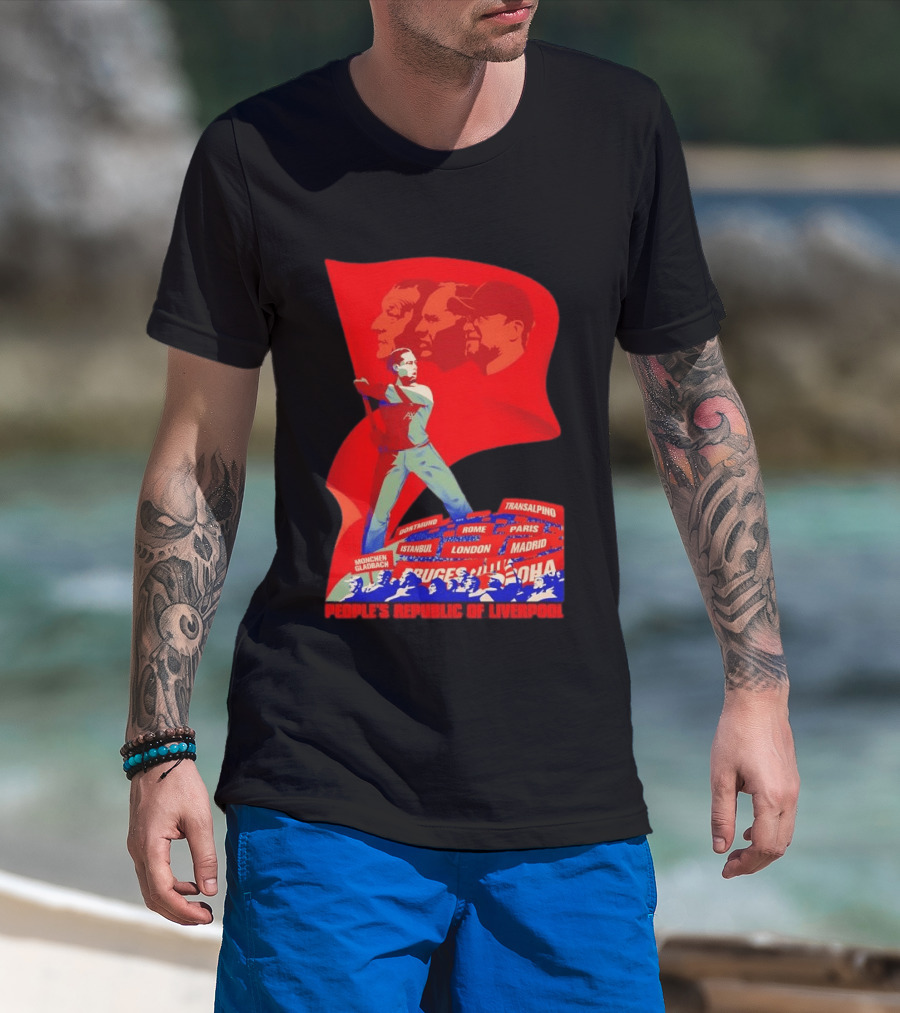 People's Republic Of Liverpool Transalpino Anfield Heroes Reds Cities Flag T-Shirt