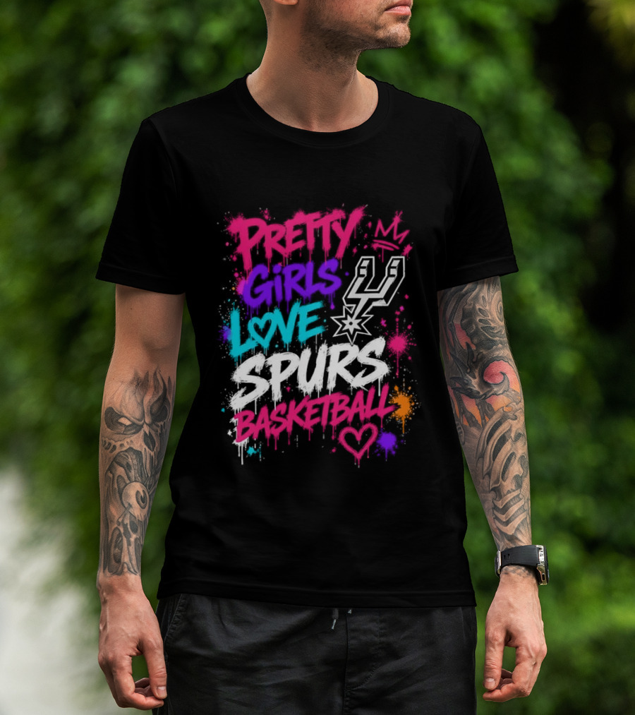 Pretty Girls Love Spurs Basketball San Antonio Spurs T-Shirt