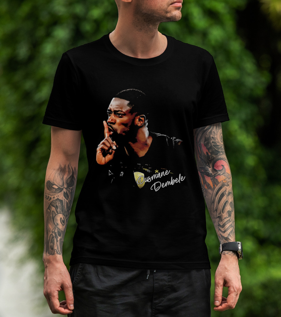 Ousmane Dembele Shhh Gesture PSG Soccer Star T-Shirt