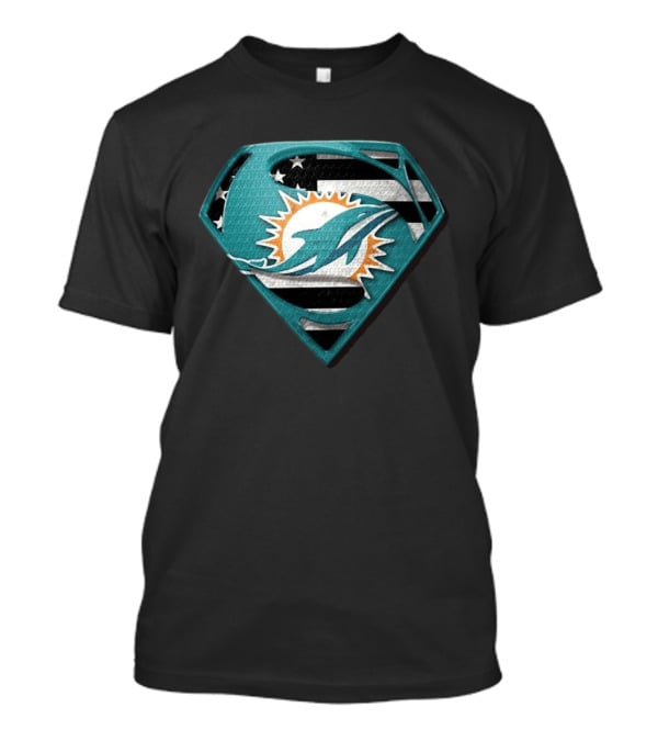 Miami Dolphins Superman Shield NFL Fan T-Shirt