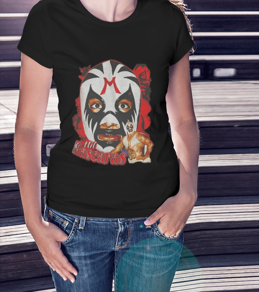 Mil Mascaras Lucha Libre Mask Iconic Mexican Wrestling Legend T-Shirt