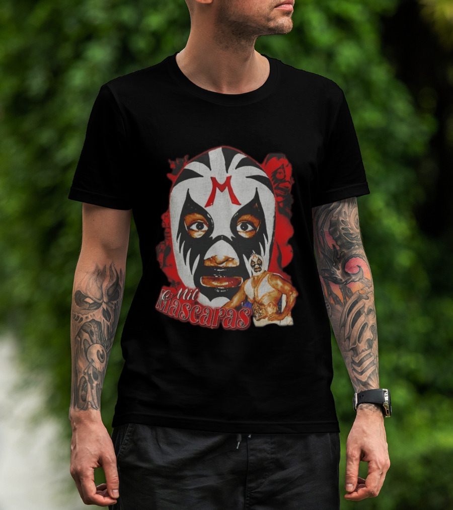 Mil Mascaras Lucha Libre Mask Iconic Mexican Wrestling Legend T-Shirt