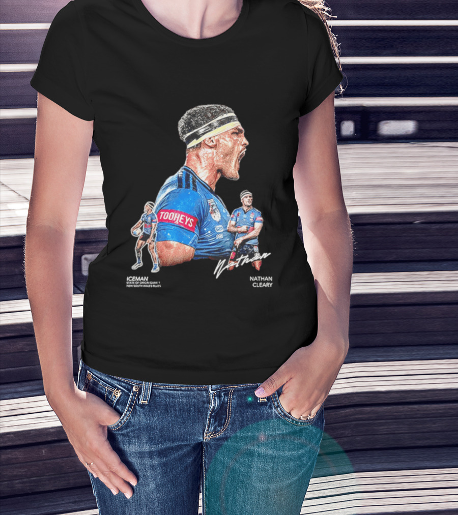 Tooheys Nathan Cleary NSW Blues Rugby Player Collage T-Shirt