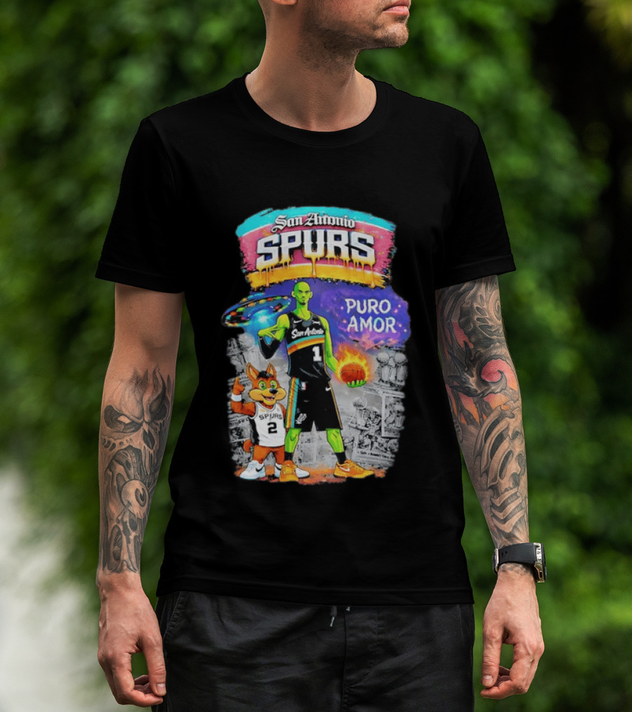 San Antonio Spurs Alien Basketball Puro Amor Fiesta Vibes T-Shirt