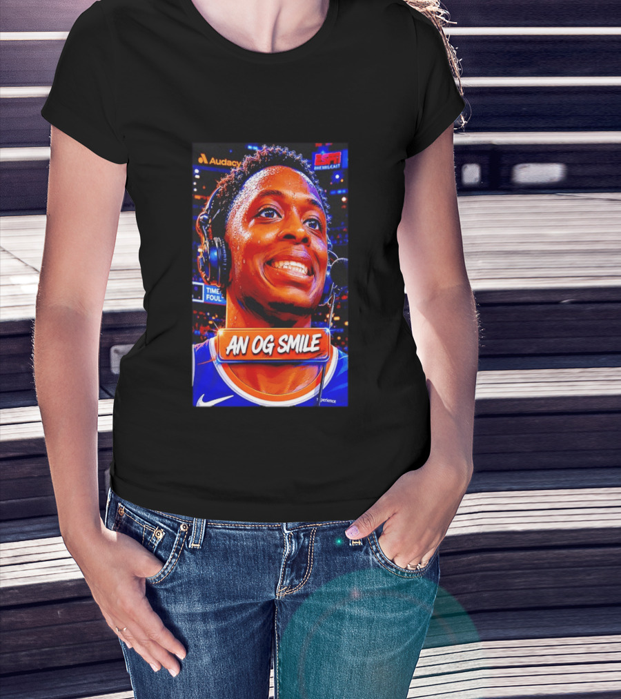OG Anunoby New York Knicks An OG Smile ESPN NBA Broadcast Experience T-Shirt