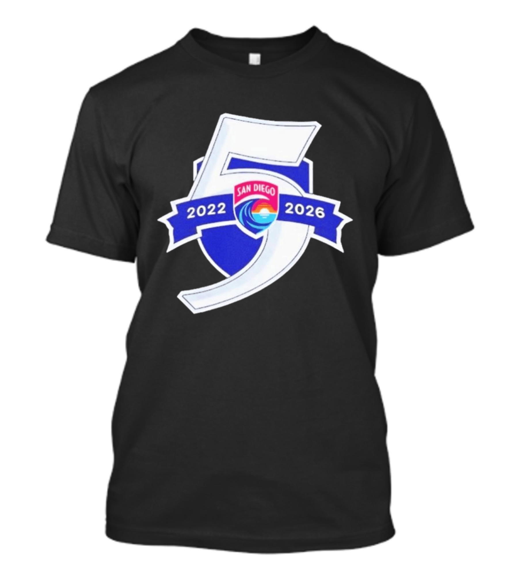 San Diego Wave FC 5 Year Anniversary 2022 2026 T-Shirt
