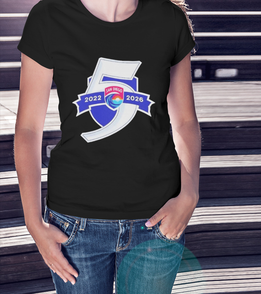 San Diego Wave FC 5 Year Anniversary 2022 2026 T-Shirt