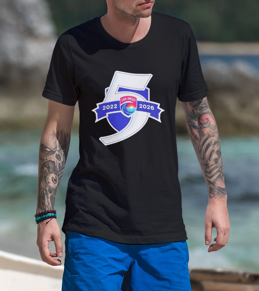San Diego Wave FC 5 Year Anniversary 2022 2026 T-Shirt