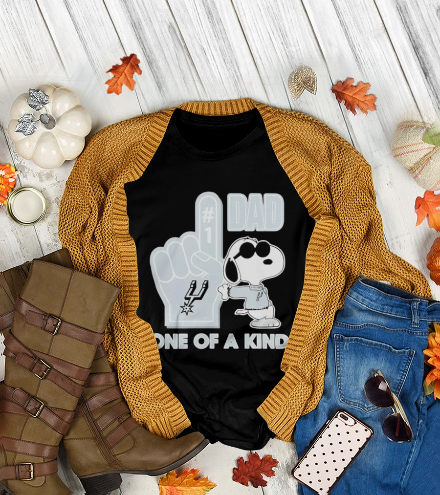 Snoopy Wearing Sunglasses with Spurs Foam Finger One of a Kind Dad T-Shirt