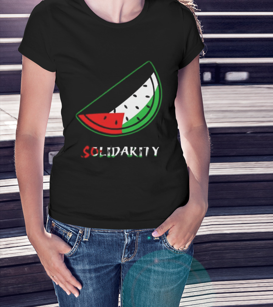 Solidarity Watermelon Palestinian Flag T-Shirt
