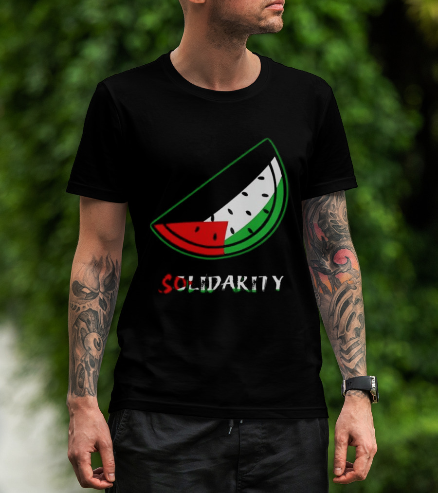 Solidarity Watermelon Palestinian Flag T-Shirt