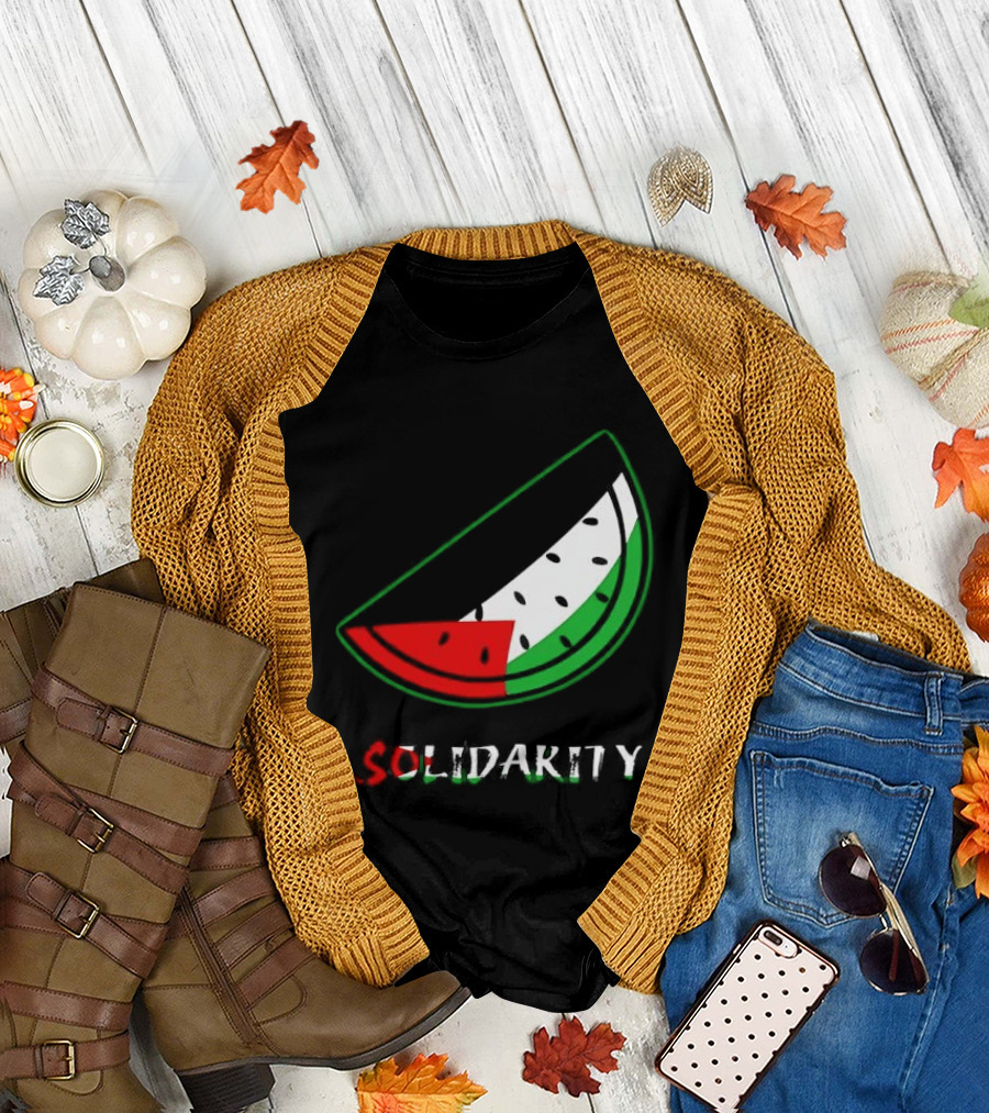 Solidarity Watermelon Palestinian Flag T-Shirt