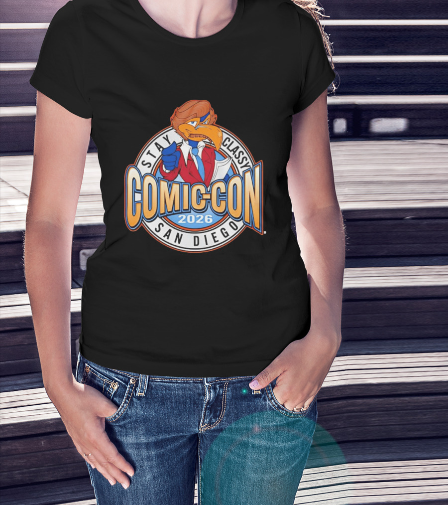 Stay Classy Comic Con San Diego 2026 Ron Burgundy Bird T-Shirt