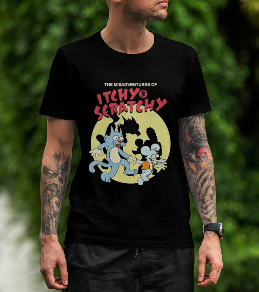 The Misadventures Of Itchy Scratchy Cartoon Characters T-Shirt