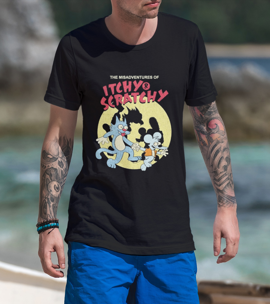 The Misadventures Of Itchy Scratchy Cartoon Characters T-Shirt