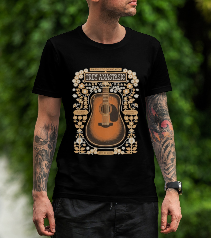 Trey Anastasio Acoustic Evening Tour The Center Theater Jackson Hole 2026 T-Shirt