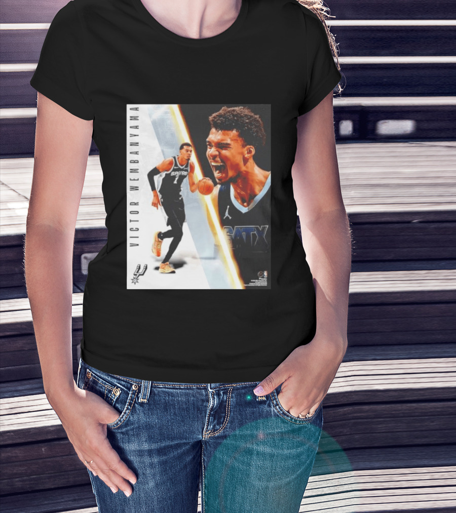 Victor Wembanyama San Antonio Spurs SATX Radiance Collage T-Shirt