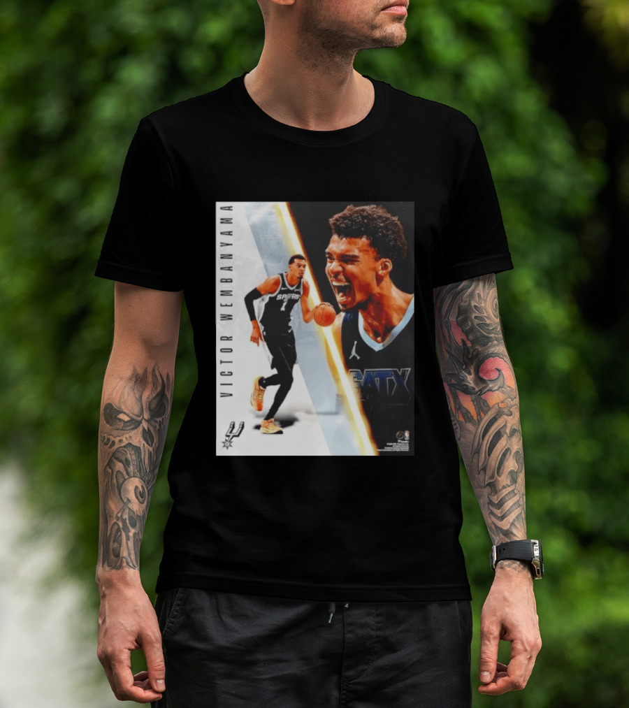 Victor Wembanyama San Antonio Spurs SATX Radiance Collage T-Shirt