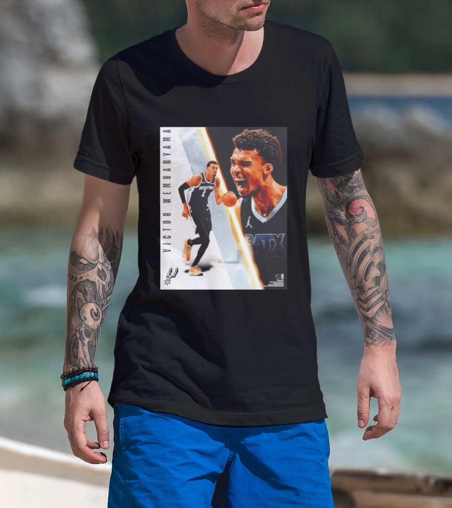 Victor Wembanyama San Antonio Spurs SATX Radiance Collage T-Shirt