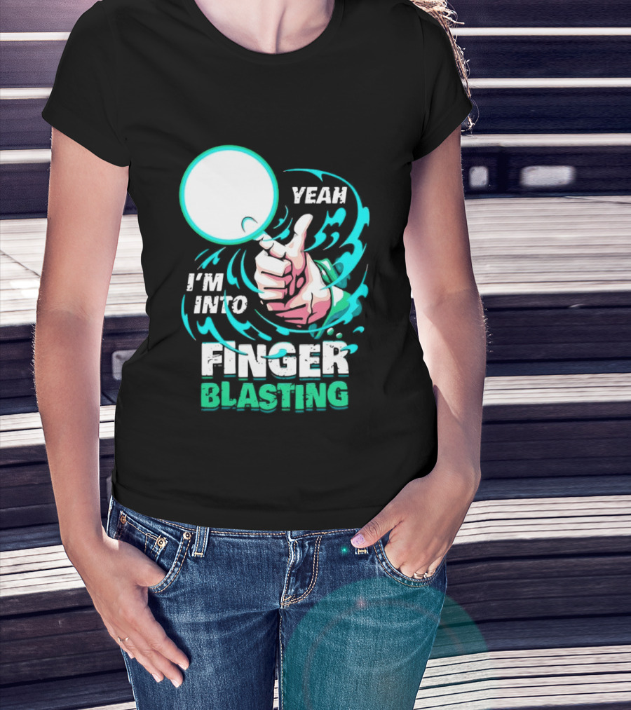Yeah I Am Into Finger Blasting Cartoon Thumbs Up Spiral T-Shirt