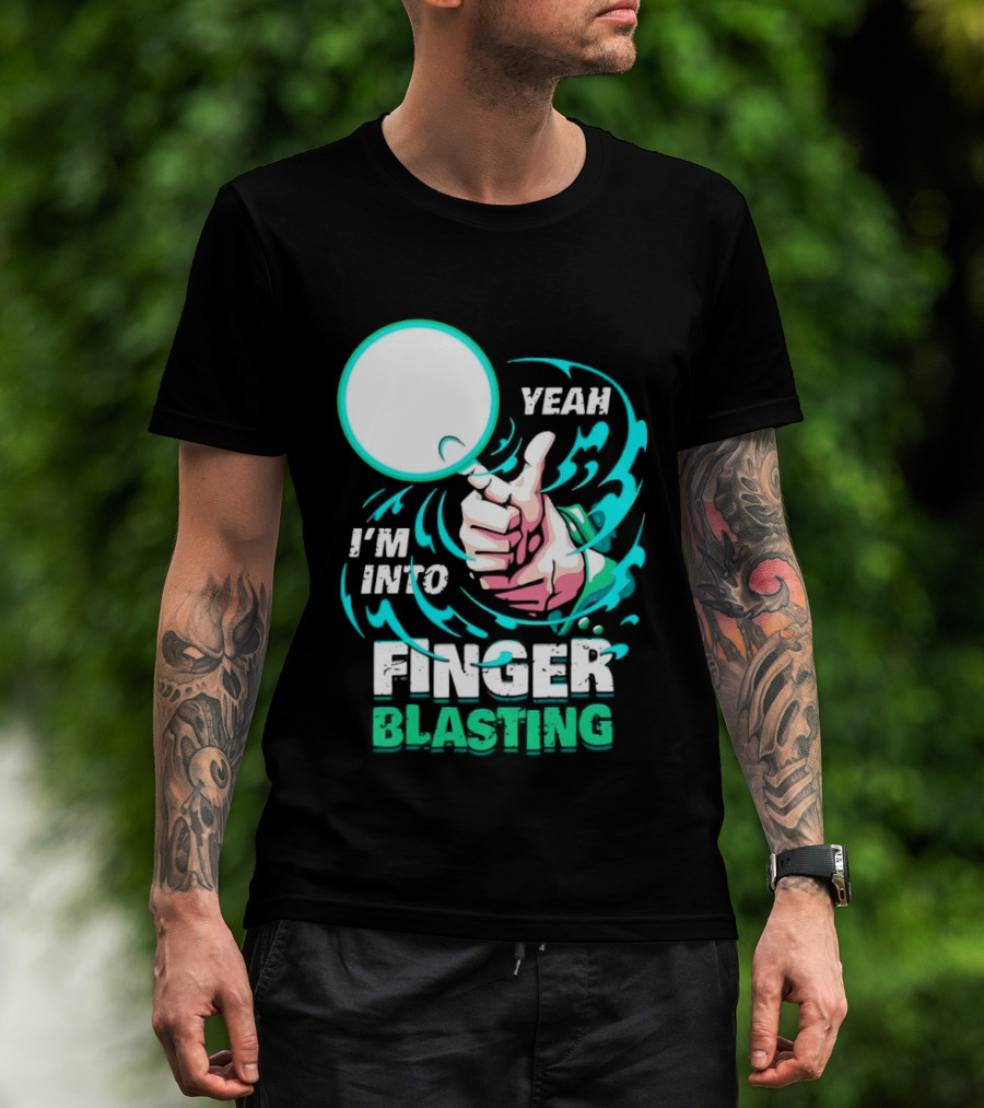 Yeah I Am Into Finger Blasting Cartoon Thumbs Up Spiral T-Shirt