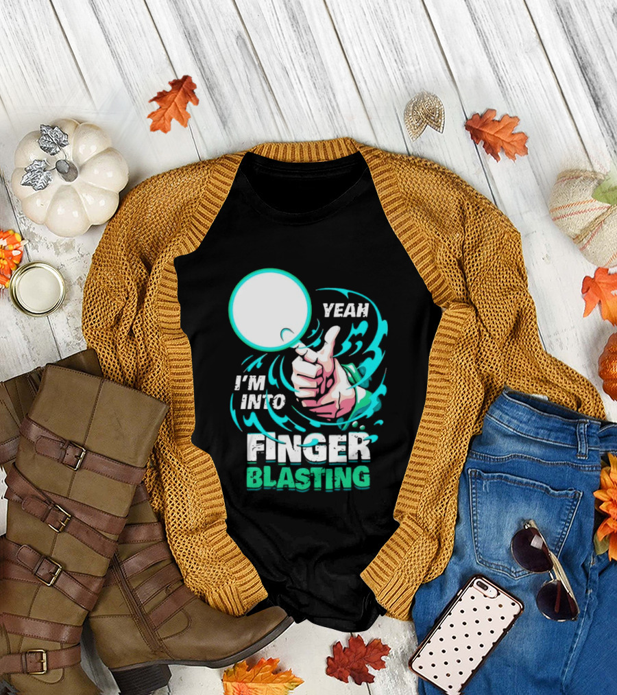 Yeah I Am Into Finger Blasting Cartoon Thumbs Up Spiral T-Shirt