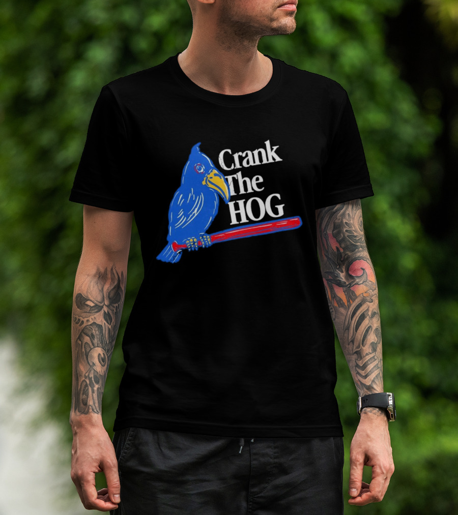 Arkansas Razorbacks Crank The HOG Baseball Bird T-Shirt