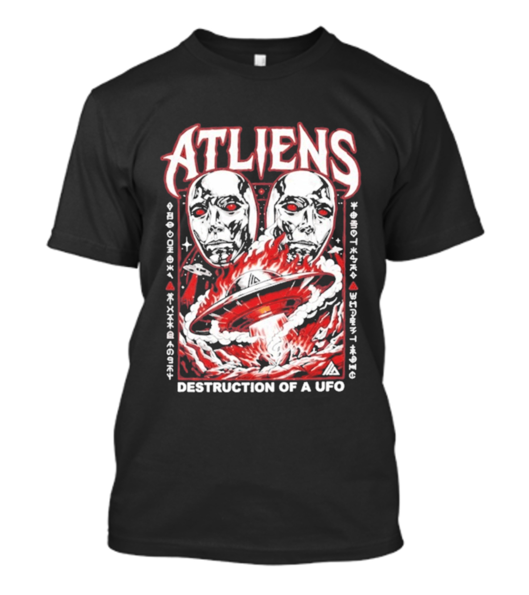 Atliens Room Six Destruction Of A UFO Attack Crew 4318 T-Shirt