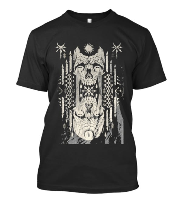Bird Ov Prey Fire Ov The Mind Mystical Skull Candle Motif T-Shirt