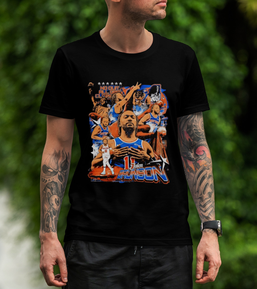 Jalen Brunson New York Knicks NBA No Quit All Grit Close Out 11 T-Shirt
