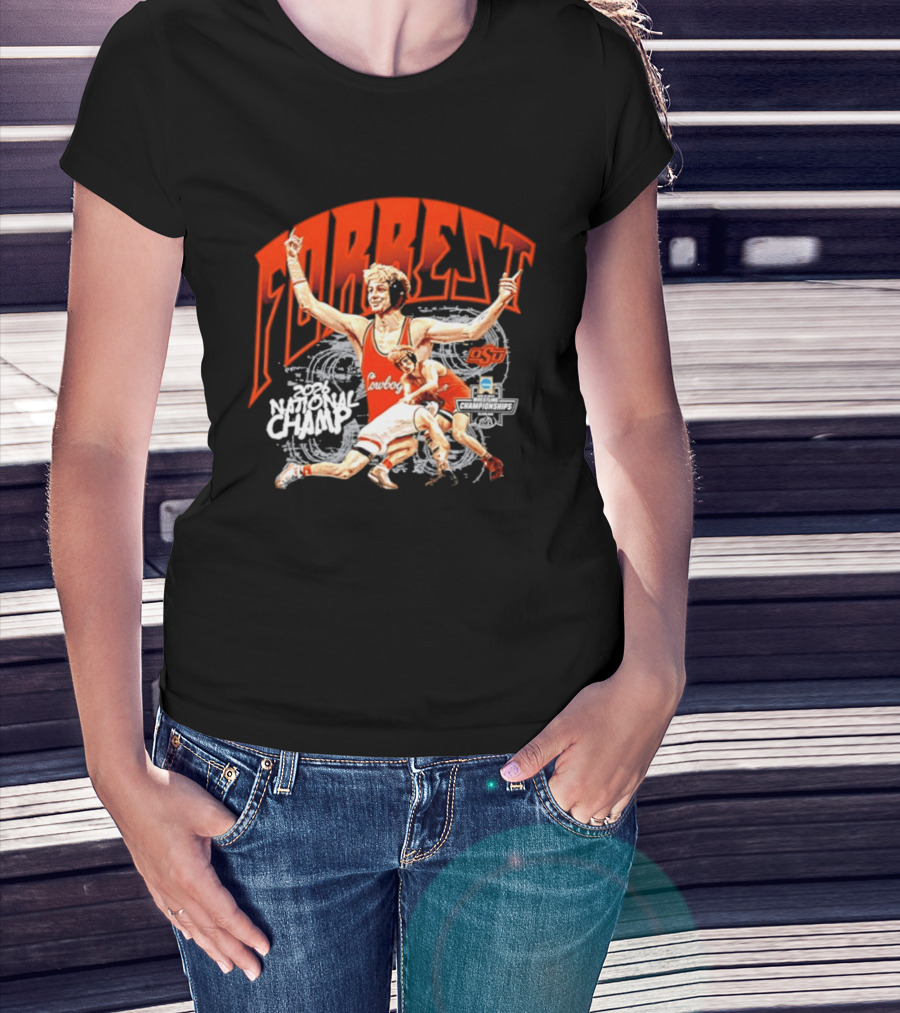 Jax Forrest Oklahoma State Cowboys Wrestling 2026 National Champ T-Shirt