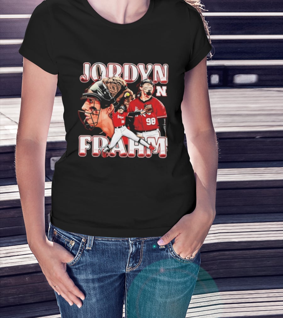 Jordyn Frahm Nebraska Softball NCAA Collage 98 T-Shirt