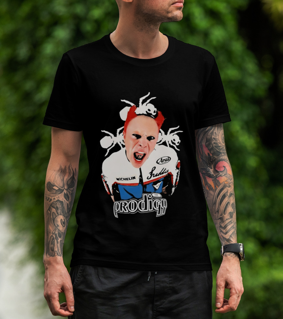 Keith Flint The Prodigy Michelin Arai Electronic Music Band Concert T-Shirt