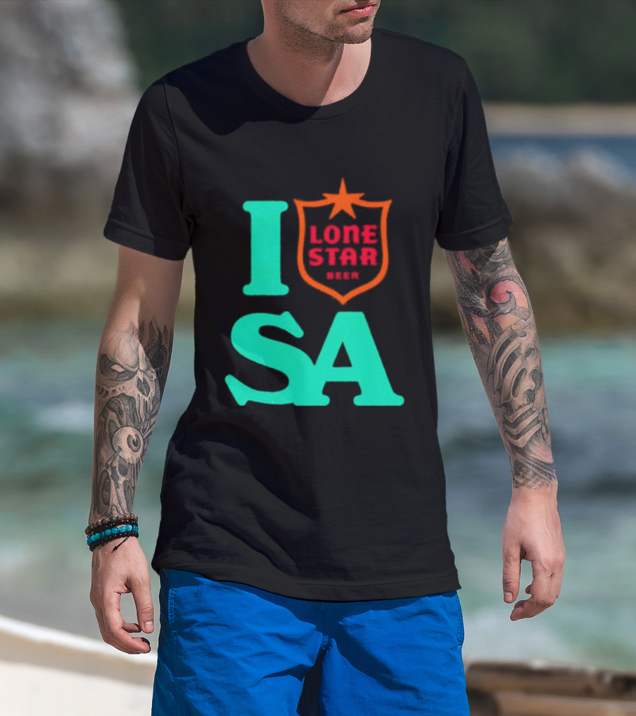 Lone Star Beer I Love San Antonio USA Texas T-Shirt