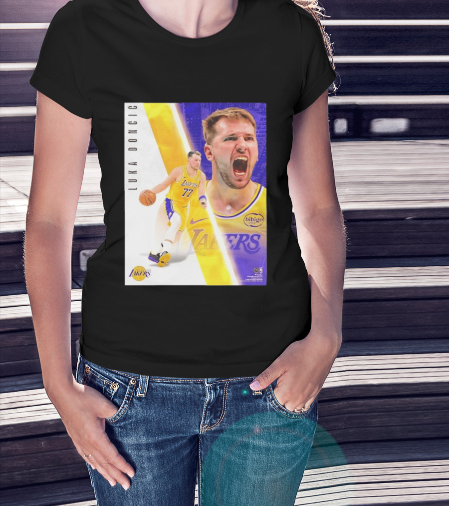 Luka Doncic 77 Los Angeles Lakers Basketball Energetic T-Shirt