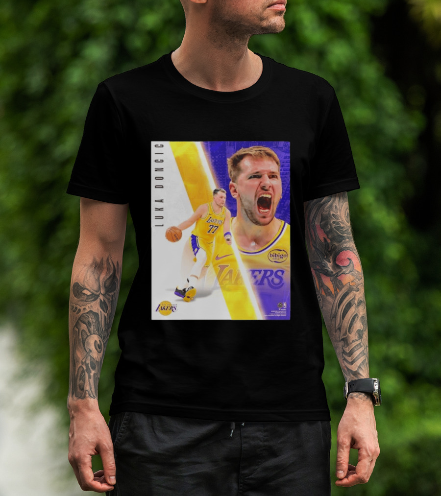 Luka Doncic 77 Los Angeles Lakers Basketball Energetic T-Shirt
