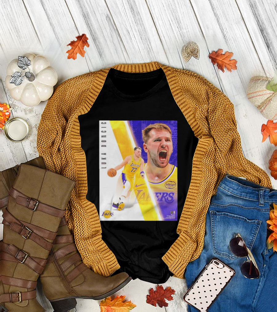 Luka Doncic 77 Los Angeles Lakers Basketball Energetic T-Shirt