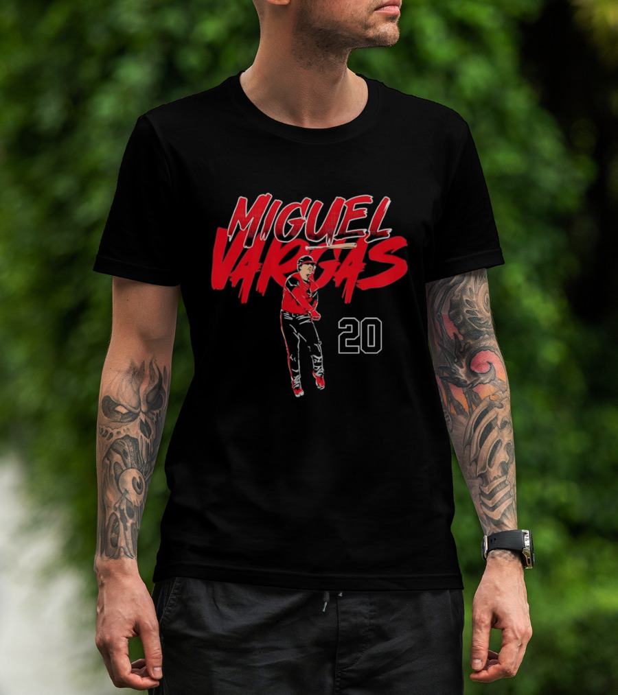 Miguel Vargas 20 MLB Players Association Red Lettering Baseball T-Shirt