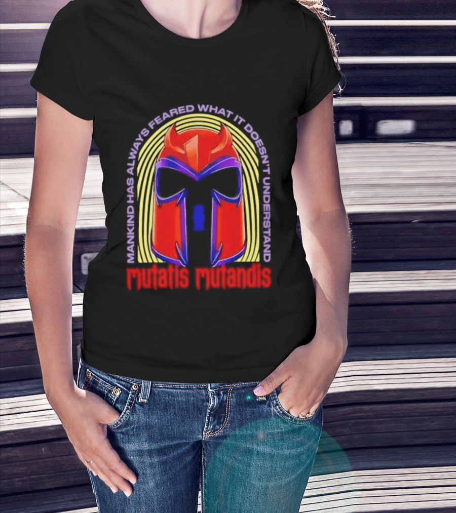 Mutatis Mutandis Mankind Has Always Feared What It Doesn't Understand Red Mask T-Shirt